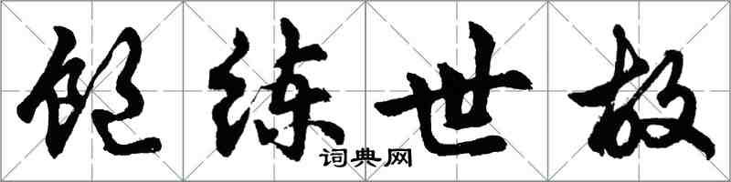 胡问遂饱练世故行书怎么写