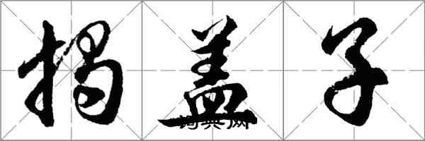 胡问遂揭盖子行书怎么写