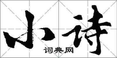 胡问遂小诗行书怎么写