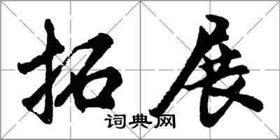 胡问遂拓展行书怎么写