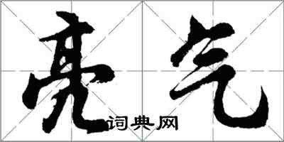 胡问遂亮气行书怎么写