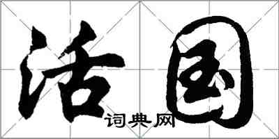 胡问遂活国行书怎么写