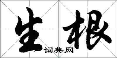 胡问遂生根行书怎么写