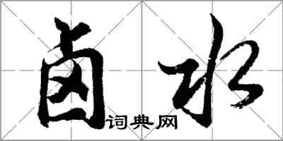 胡问遂卤水行书怎么写