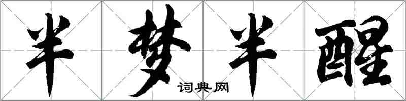 胡问遂半梦半醒行书怎么写