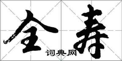 胡问遂全寿行书怎么写