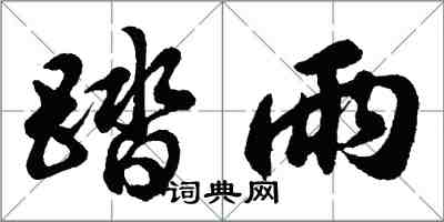 胡问遂踏雨行书怎么写