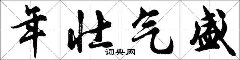 胡问遂年壮气盛行书怎么写