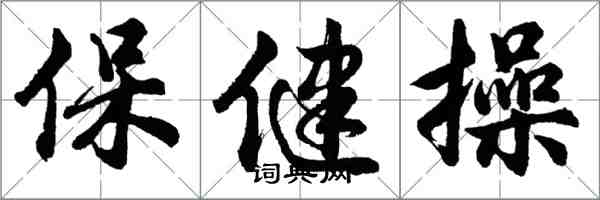 胡问遂保健操行书怎么写