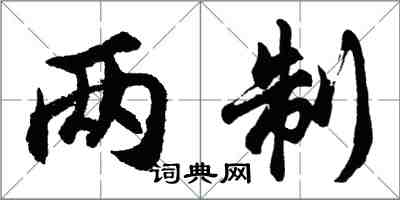 胡问遂两制行书怎么写