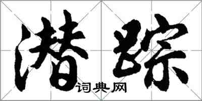 胡问遂潜踪行书怎么写