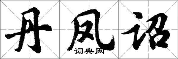 胡问遂丹凤诏行书怎么写