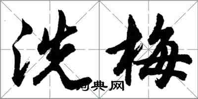 胡问遂洗梅行书怎么写