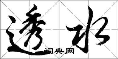 胡问遂透水行书怎么写