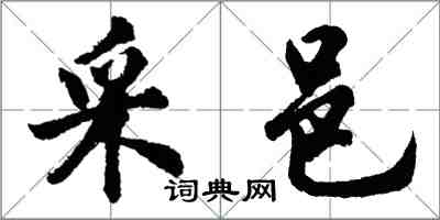 胡问遂采邑行书怎么写