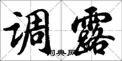 胡问遂调露行书怎么写