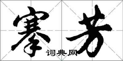 胡问遂搴芳行书怎么写