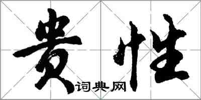 胡问遂贵性行书怎么写