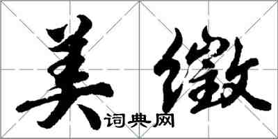 胡问遂美徵行书怎么写