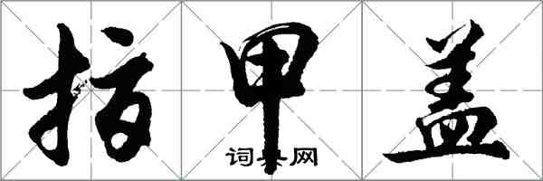 胡问遂指甲盖行书怎么写