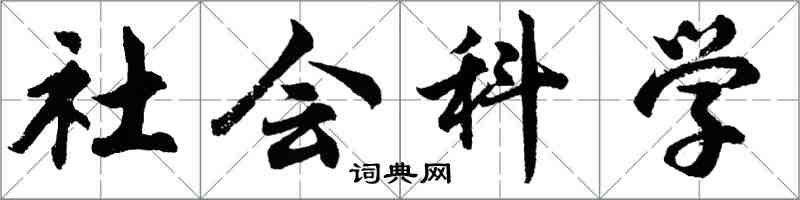 胡问遂社会科学行书怎么写