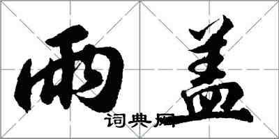 胡问遂雨盖行书怎么写