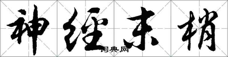 胡问遂神经末梢行书怎么写