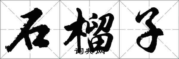 胡问遂石榴子行书怎么写