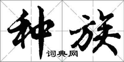 胡问遂种族行书怎么写