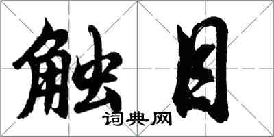 胡问遂触目行书怎么写