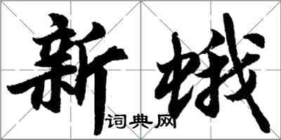 胡问遂新蛾行书怎么写