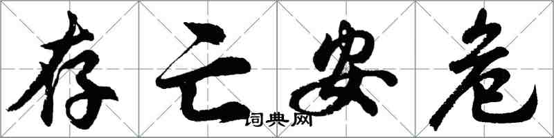 胡问遂存亡安危行书怎么写