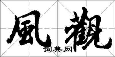風觀怎么写好看，風觀书法图片