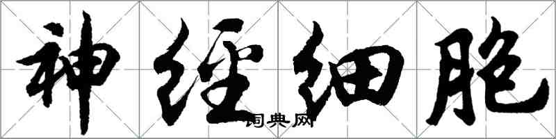 胡问遂神经细胞行书怎么写