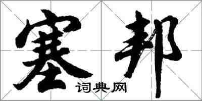 胡问遂塞邦行书怎么写