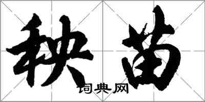 胡问遂秧苗行书怎么写