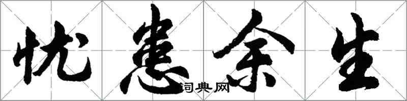 胡问遂忧患余生行书怎么写