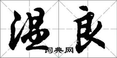 胡问遂温良行书怎么写