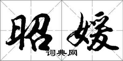 胡问遂昭媛行书怎么写