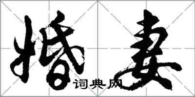 胡问遂婚妻行书怎么写