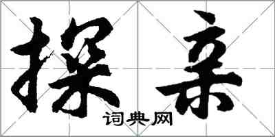 胡问遂探亲行书怎么写