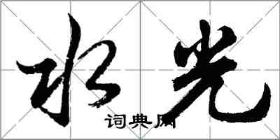 胡问遂水光行书怎么写