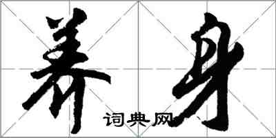 胡问遂养身行书怎么写