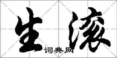 胡问遂生滚行书怎么写