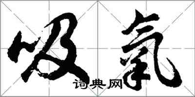 胡问遂吸氧行书怎么写