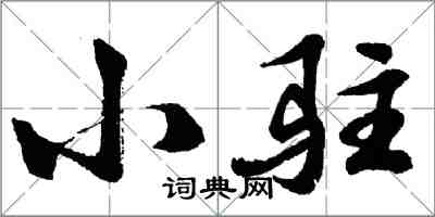 胡问遂小驻行书怎么写