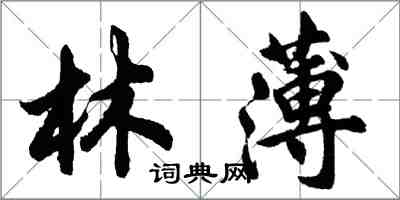 胡问遂林薄行书怎么写