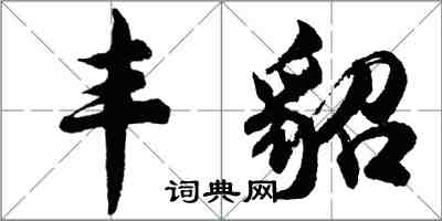 胡问遂丰貂行书怎么写