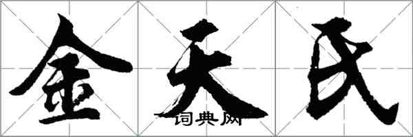 胡问遂金天氏行书怎么写