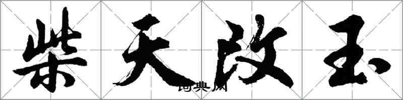 胡问遂柴天改玉行书怎么写